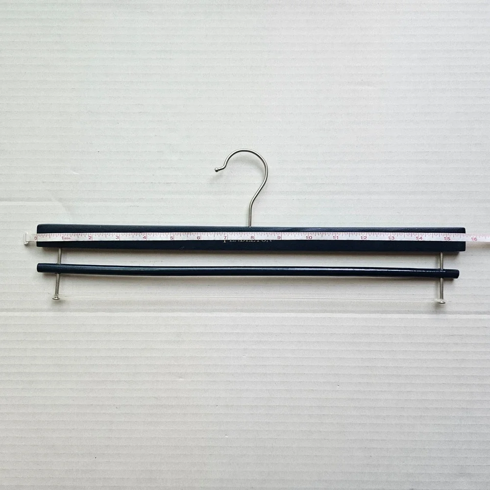 Pendleton Navy Blue Wooden Blanket Hanger Silver Hardware 15.5 Inch